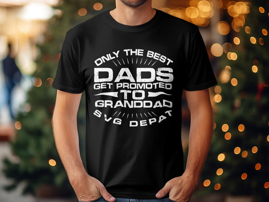 Only the best Dads get promoted to Grand dad Men's tee - Premium t-shirt from MyDesigns - Just $19.95! Shop now at Lees Krazy Teez
