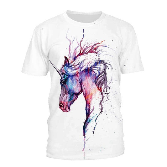 Equestrian Elegance: Women's 3D Printed Horse Animal T-Shirt - Premium t-shirt from eprolo - Just $19.95! Shop now at Lees Krazy Teez