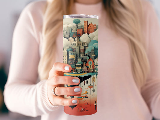 wolf club 2020 tree city art 20oz skinny tumbler - Premium tumbler from MyDesigns - Just $29.95! Shop now at Lees Krazy Teez
