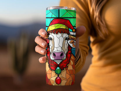 Cattle christmas skinny awesome 20oz tumbler - Premium tumbler from MyDesigns - Just $26.95! Shop now at Lees Krazy Teez