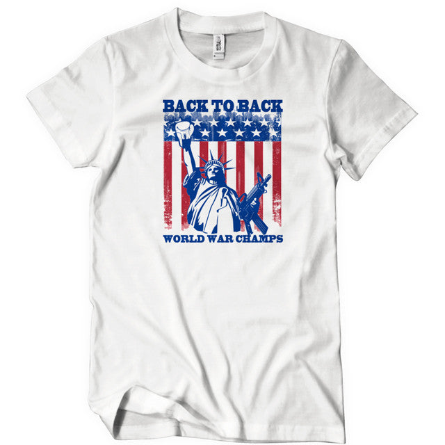 Back to back world champs Patriot Men's t-shirt - Premium t-shirt from Lees Krazy Teez - Just $19.95! Shop now at Lees Krazy Teez
