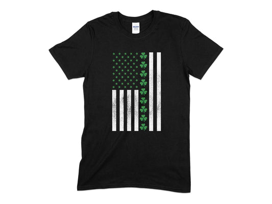 Irish American flag st patricks day t-shirt - Premium t-shirt from MyDesigns - Just $19.95! Shop now at Lees Krazy Teez