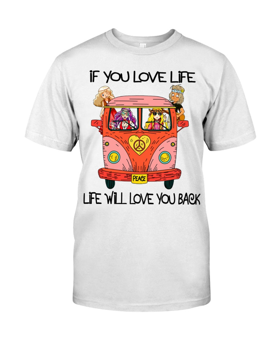 If you love life life will love you back hippie t-shirt - Premium t-shirt from MyDesigns - Just $16.95! Shop now at Lees Krazy Teez