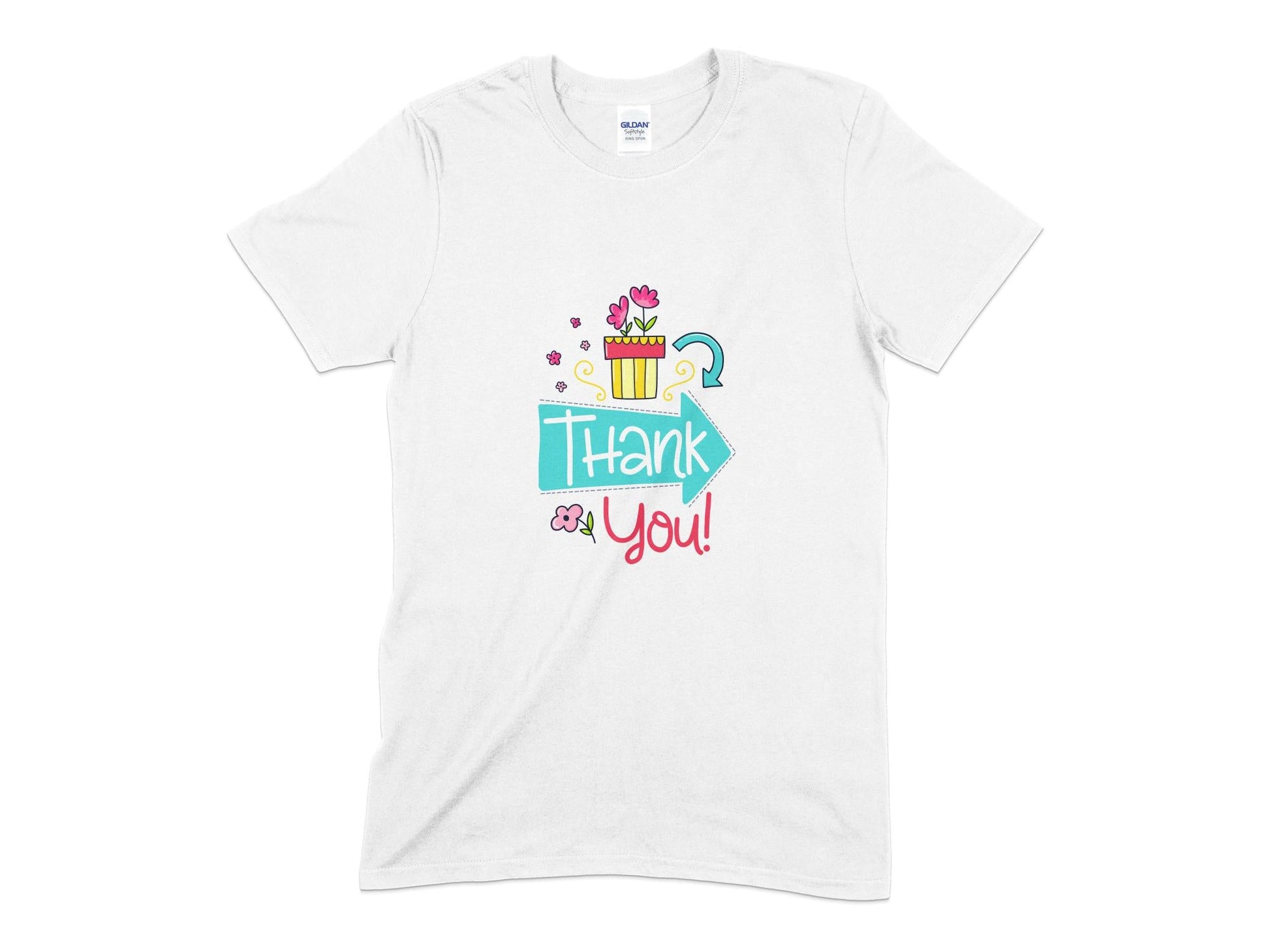 Thank you flowers womens t-shirt - Premium t-shirt from MyDesigns - Just $18.95! Shop now at Lees Krazy Teez