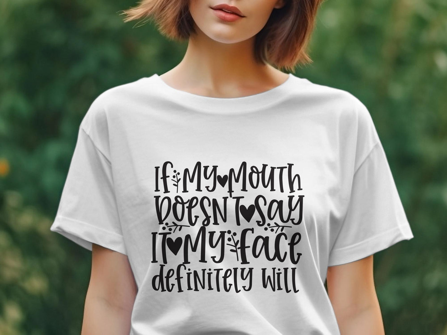 If My Mouth Doesn't Say It My Face Women's awesome t-shirt - Premium t-shirt from MyDesigns - Just $19.95! Shop now at Lees Krazy Teez