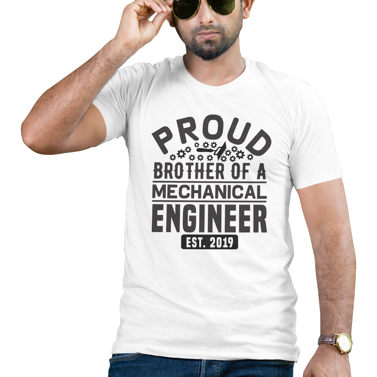 Proud brother of a mechanical engineer t-shirt - Premium t-shirt from MyDesigns - Just $19.95! Shop now at Lees Krazy Teez