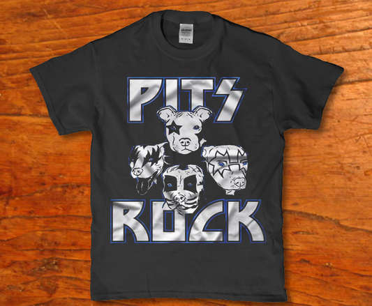 Pits rock kiss parody dog unisex t-shirt - Premium t-shirt from MyDesigns - Just $19.95! Shop now at Lees Krazy Teez