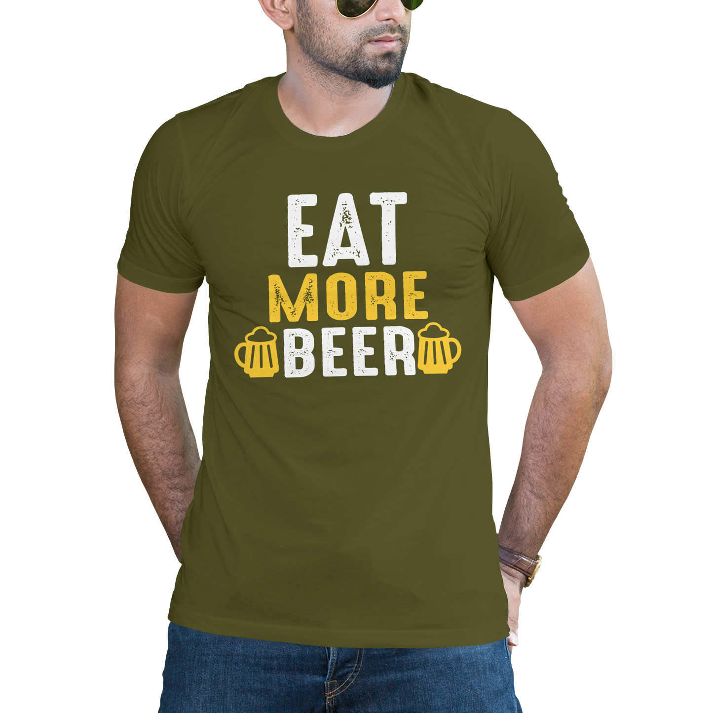 Eat More beer drinking party club Men's t-shirt - Premium t-shirt from Lees Krazy Teez - Just $19.95! Shop now at Lees Krazy Teez