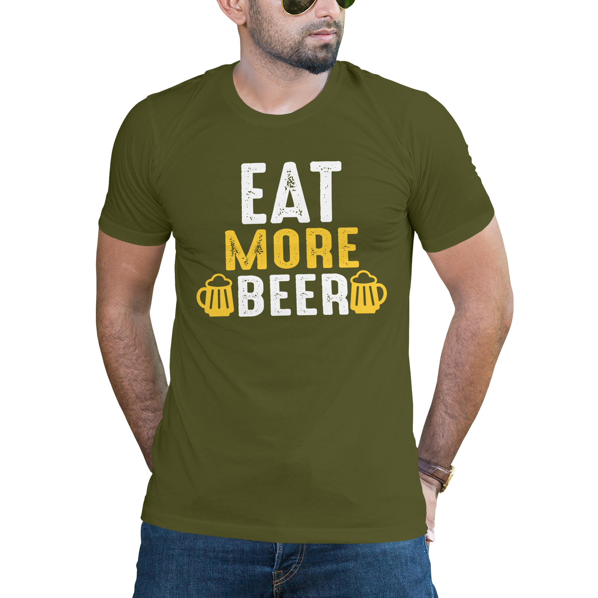 Eat More beer drinking party club Men's t-shirt - Premium t-shirt from Lees Krazy Teez - Just $19.95! Shop now at Lees Krazy Teez