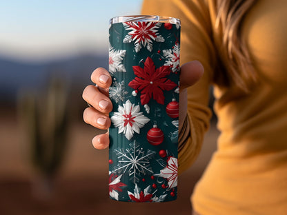 3d Snowflake Christmas 3D xmas Tumbler Wrap - Premium tumbler from MyDesigns - Just $29.95! Shop now at Lees Krazy Teez