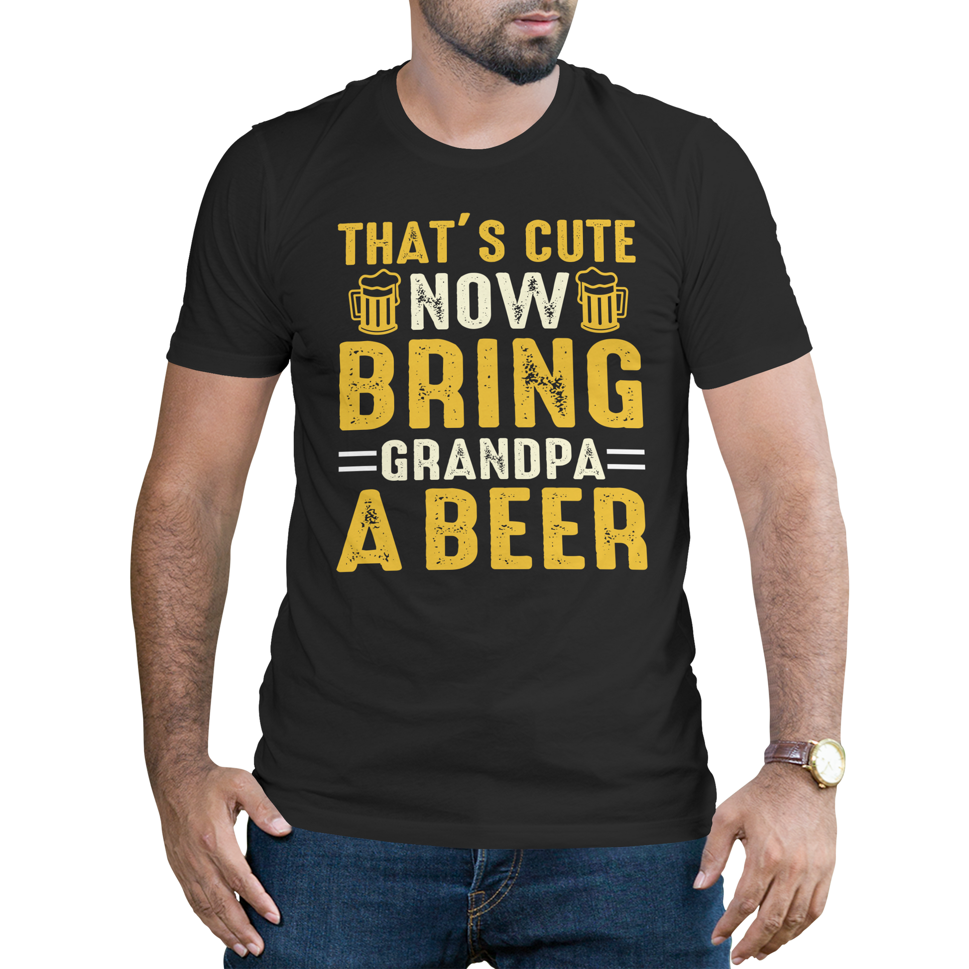 That's cute now bring Grandpa a beer Men's t-shirt - Premium t-shirt from MyDesigns - Just $19.95! Shop now at Lees Krazy Teez