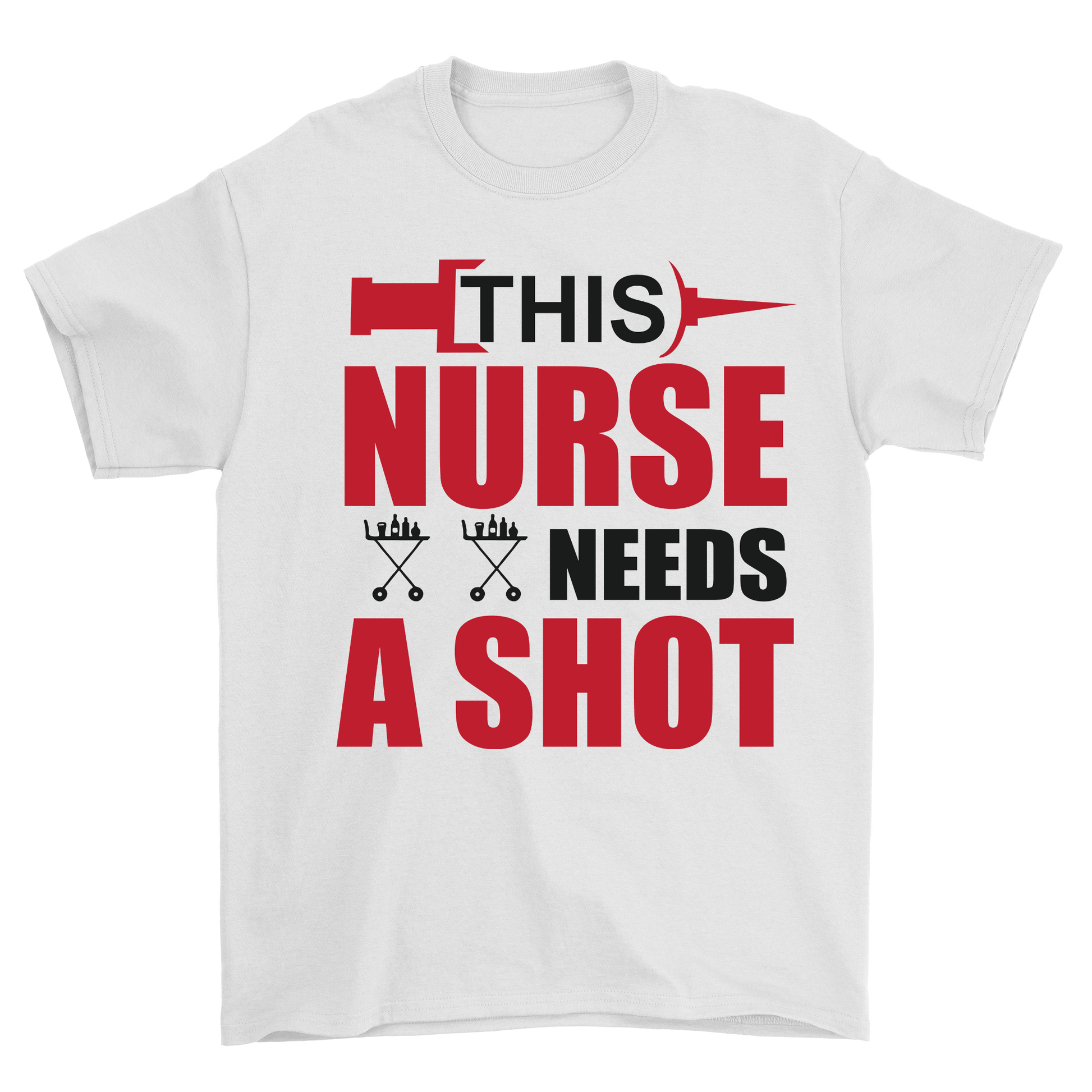 This nurse needs a shot t-shirt - Premium t-shirt from MyDesigns - Just $19.95! Shop now at Lees Krazy Teez