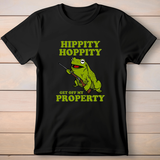 Hippity hoppity get off my property funny frog t-shirt - Premium t-shirt from MyDesigns - Just $19.95! Shop now at Lees Krazy Teez