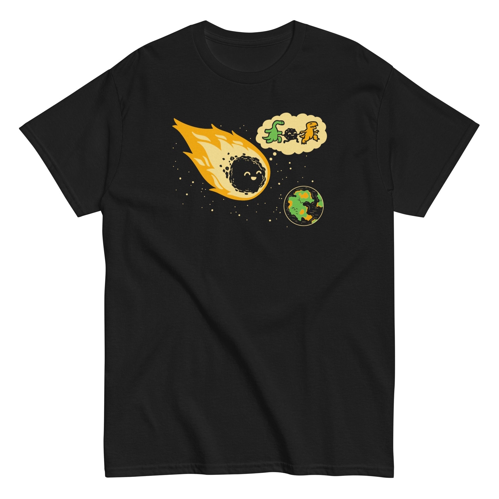 meteor dinosuar planets awesome unisex t-shirt - Premium t-shirt from MyDesigns - Just $19.95! Shop now at Lees Krazy Teez