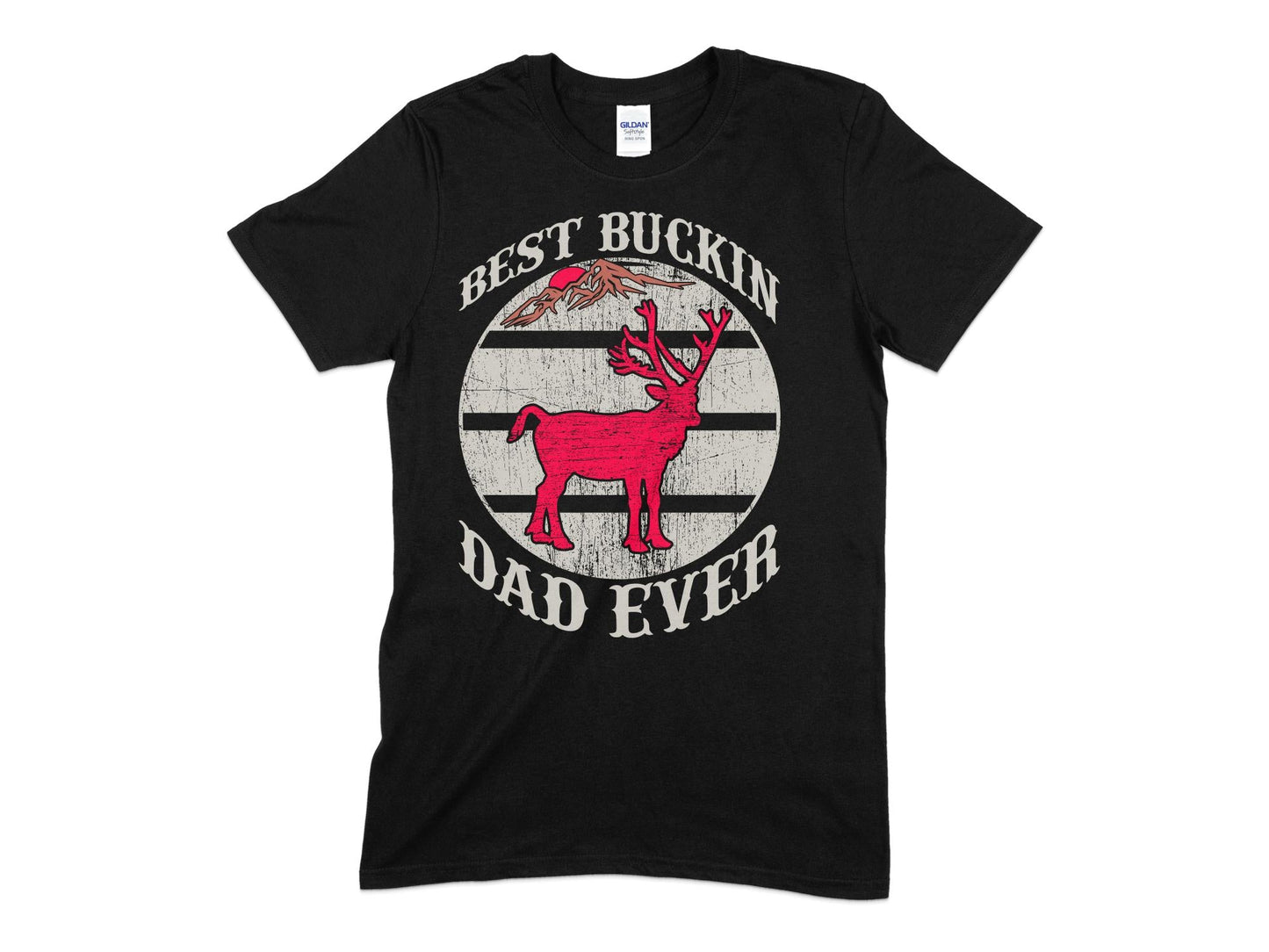 Best buckin Dad ever Men's deer hunting t-shirt - Premium t-shirt from MyDesigns - Just $19.95! Shop now at Lees Krazy Teez