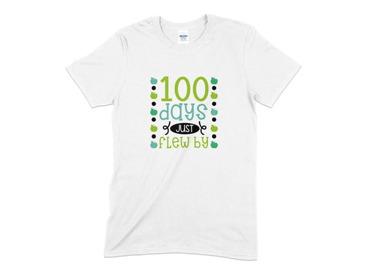 100 days just flew by mens womens unisex t-shirt - Premium t-shirt from MyDesigns - Just $21.95! Shop now at Lees Krazy Teez