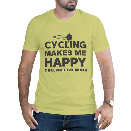 Cycling Makes Me you not so happy t-shirt - Premium t-shirt from MyDesigns - Just $16.95! Shop now at Lees Krazy Teez