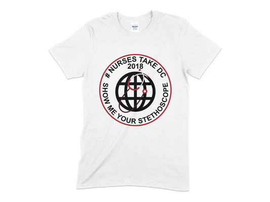 Nurses take dc show me your stethoscope t-shirt - Premium t-shirt from MyDesigns - Just $21.95! Shop now at Lees Krazy Teez