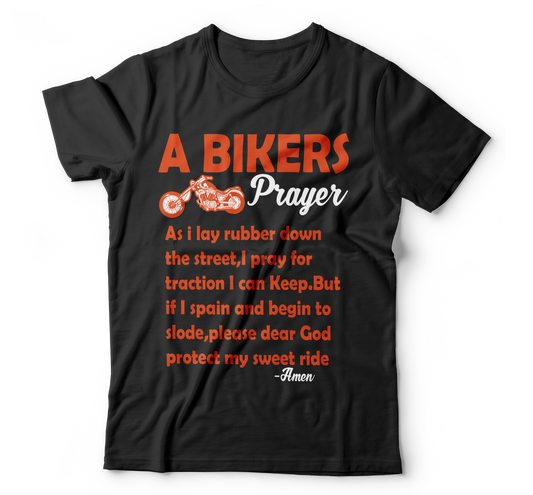 A bikers prayer as i lay rubber Amen t-shirt - Premium t-shirt from MyDesigns - Just $19.95! Shop now at Lees Krazy Teez