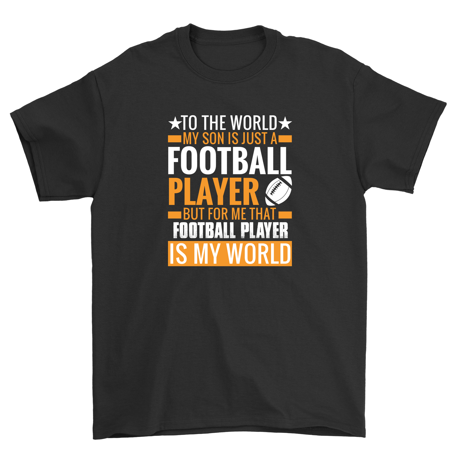 To the world football player is my world t-shirt - Premium t-shirt from MyDesigns - Just $21.95! Shop now at Lees Krazy Teez