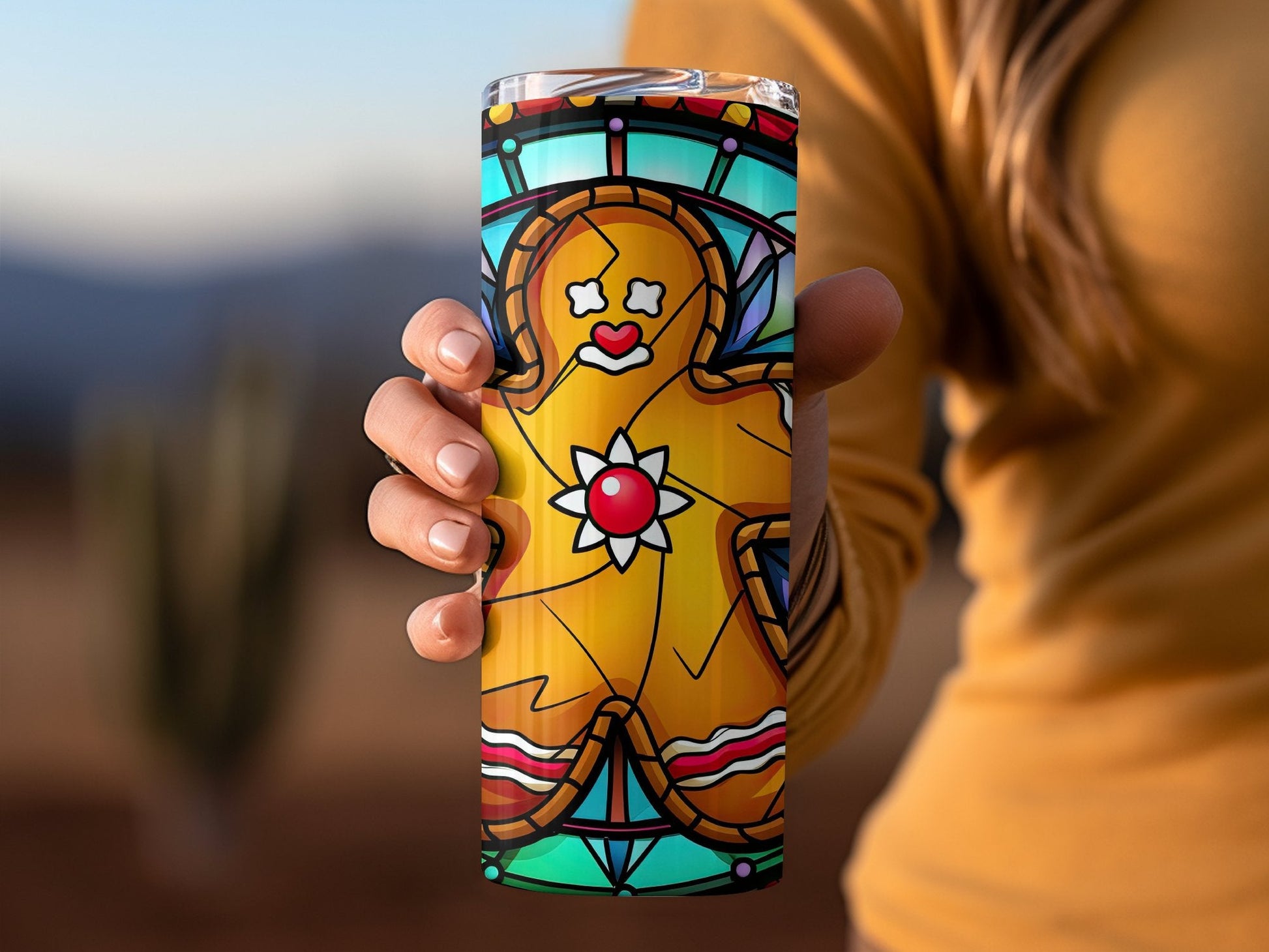 Gingerbread man skinny awesome 20oz skinny tumbler - Premium tumbler from MyDesigns - Just $26.95! Shop now at Lees Krazy Teez