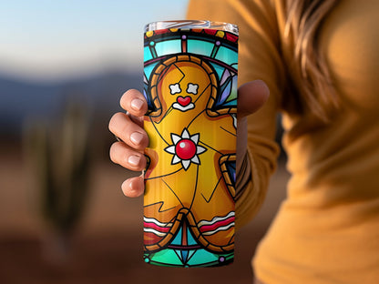 Gingerbread man skinny awesome 20oz skinny tumbler - Premium tumbler from MyDesigns - Just $26.95! Shop now at Lees Krazy Teez