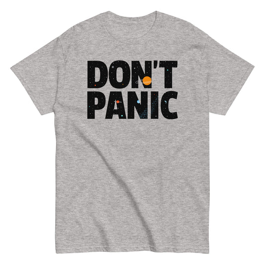 Don't panic funny awesome Men's guys t-shirt - Premium t-shirt from MyDesigns - Just $19.95! Shop now at Lees Krazy Teez
