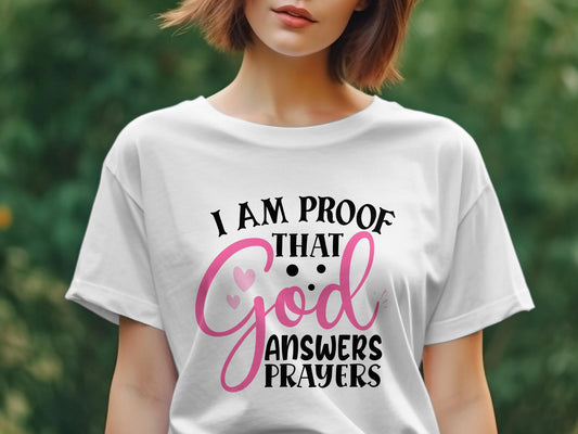 i am proof that god answers prayers Women's awesome t-shirt - Premium t-shirt from MyDesigns - Just $19.95! Shop now at Lees Krazy Teez