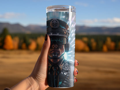 3d military soldier awesome 20oz skinny tumbler - Premium tumbler from MyDesigns - Just $29.95! Shop now at Lees Krazy Teez