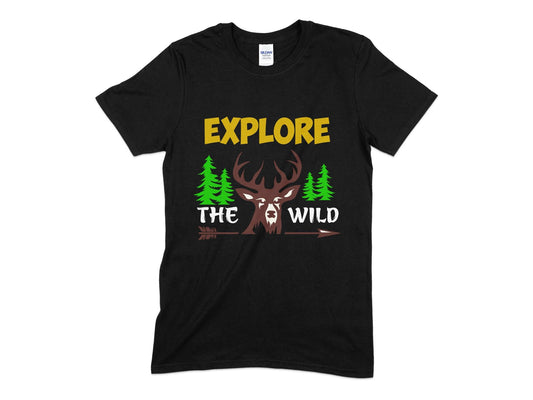 Explore the wild deer hiking Men's t-shirt - Premium t-shirt from MyDesigns - Just $19.95! Shop now at Lees Krazy Teez