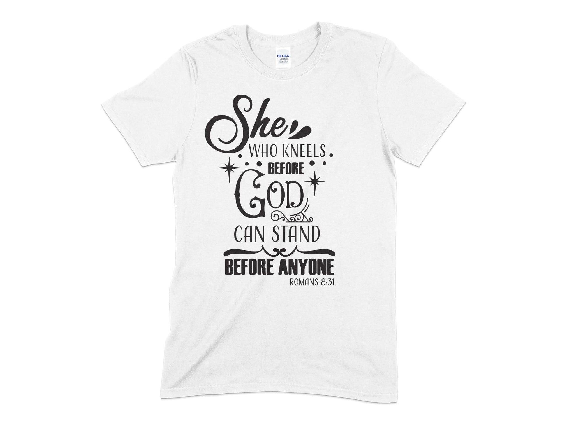 She Who Kneels Before God Christian t-shirt - Premium t-shirt from MyDesigns - Just $21.95! Shop now at Lees Krazy Teez
