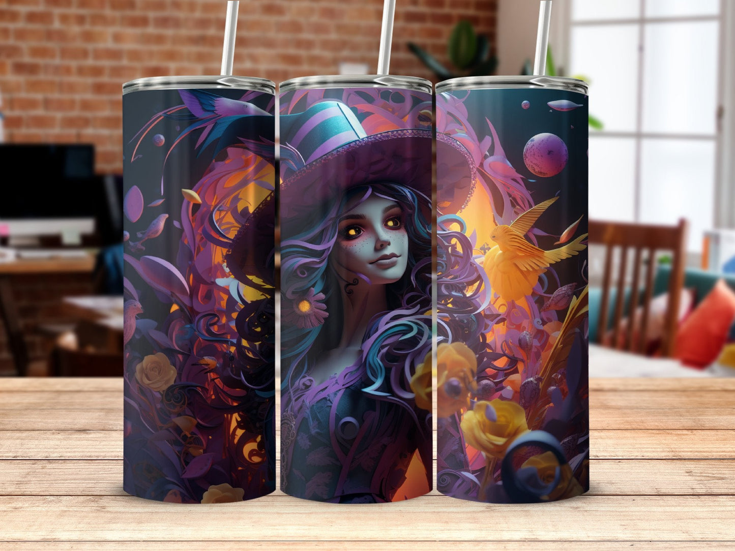 3d witch dazing 20oz skinny tumbler - Premium tumbler from MyDesigns - Just $29.95! Shop now at Lees Krazy Teez