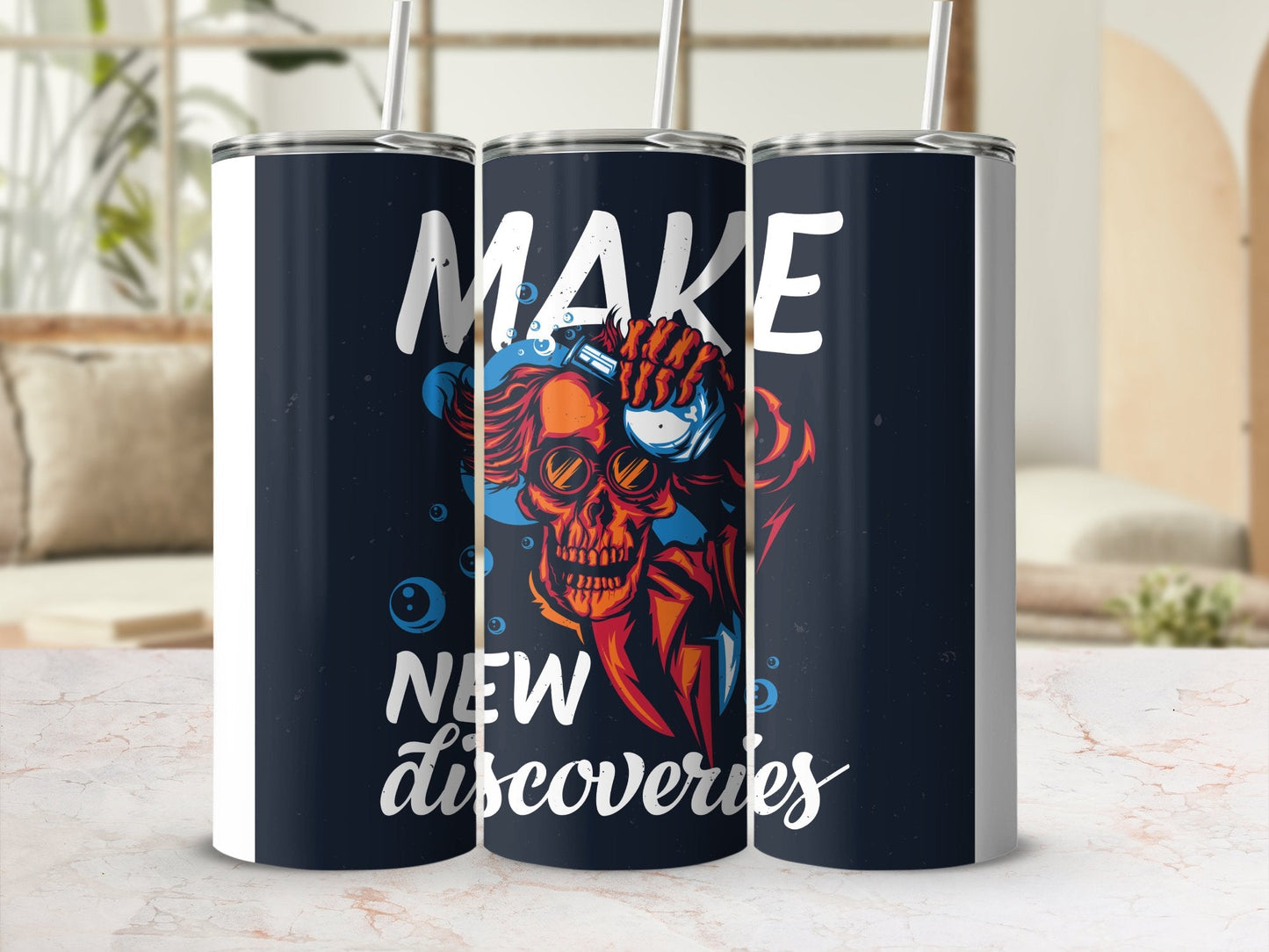 Make new discoveries 20oz skinny tumbler - Premium tumbler from MyDesigns - Just $26.95! Shop now at Lees Krazy Teez