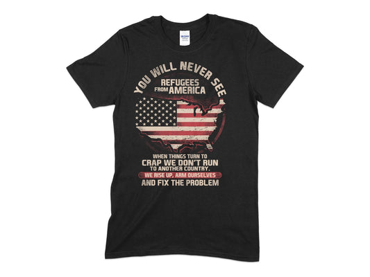Patriot Refugees From America veteran t-shirt - Premium t-shirt from MyDesigns - Just $19.95! Shop now at Lees Krazy Teez