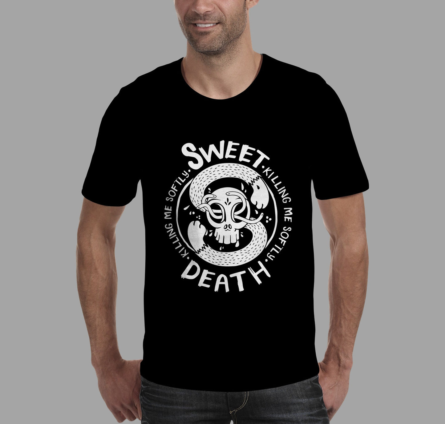 Sweet death horror scary awesome Men's t-shirt - Premium t-shirt from MyDesigns - Just $16.95! Shop now at Lees Krazy Teez