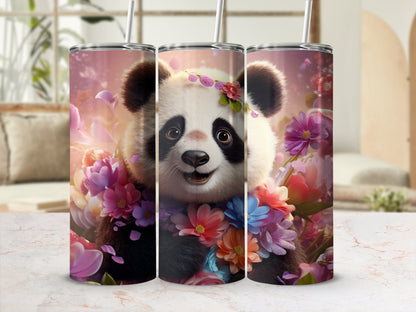 Baby Panda 20 Oz 20oz skinny tumbler - Premium tumbler from MyDesigns - Just $29.95! Shop now at Lees Krazy Teez