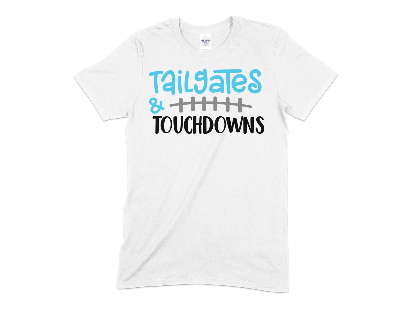 Tailgates touch downs womens mens unisex t-shirt - Premium t-shirt from MyDesigns - Just $19.95! Shop now at Lees Krazy Teez