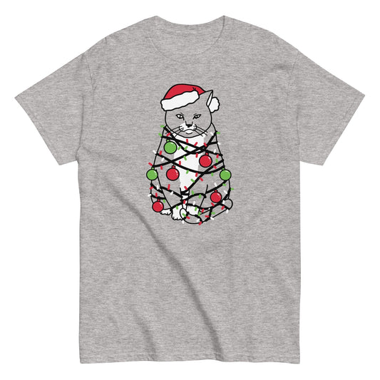 Funny cat Christmas hilarious unisex t-shirt - Premium t-shirt from MyDesigns - Just $19.95! Shop now at Lees Krazy Teez