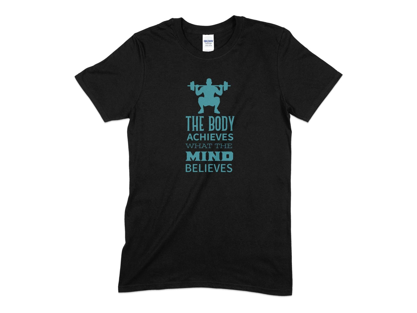 The body achieves what the mind believes t-shirt - Premium t-shirt from MyDesigns - Just $21.95! Shop now at Lees Krazy Teez