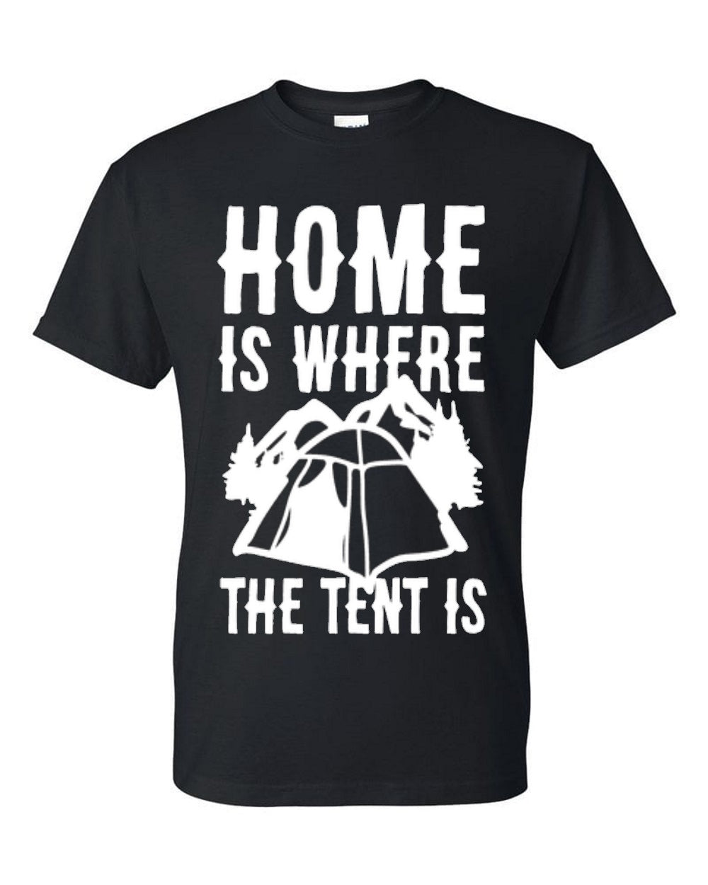 Home is where the tent is camping Men's t-shirt - Premium t-shirt from MyDesigns - Just $19.95! Shop now at Lees Krazy Teez