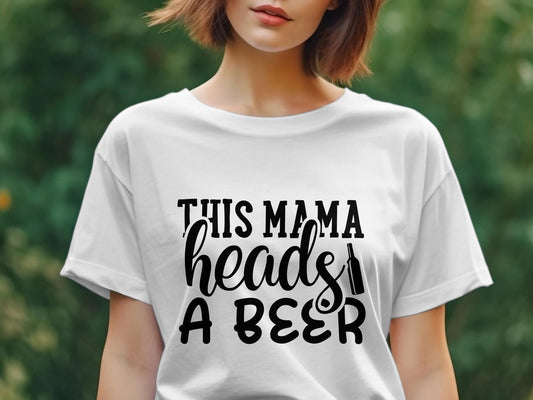 this mama heads a beer awesome Women's t-shirt - Premium t-shirt from MyDesigns - Just $19.95! Shop now at Lees Krazy Teez