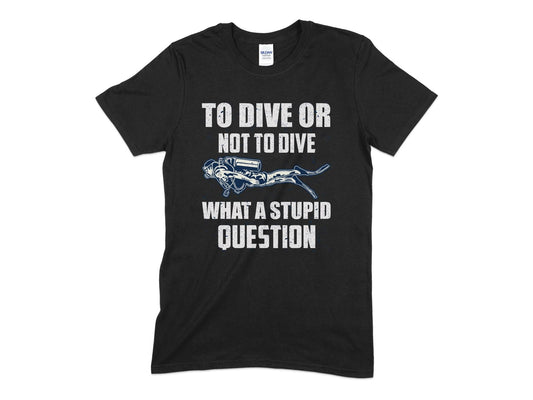 To dive or not to dive t-shirt - Premium t-shirt from MyDesigns - Just $19.95! Shop now at Lees Krazy Teez