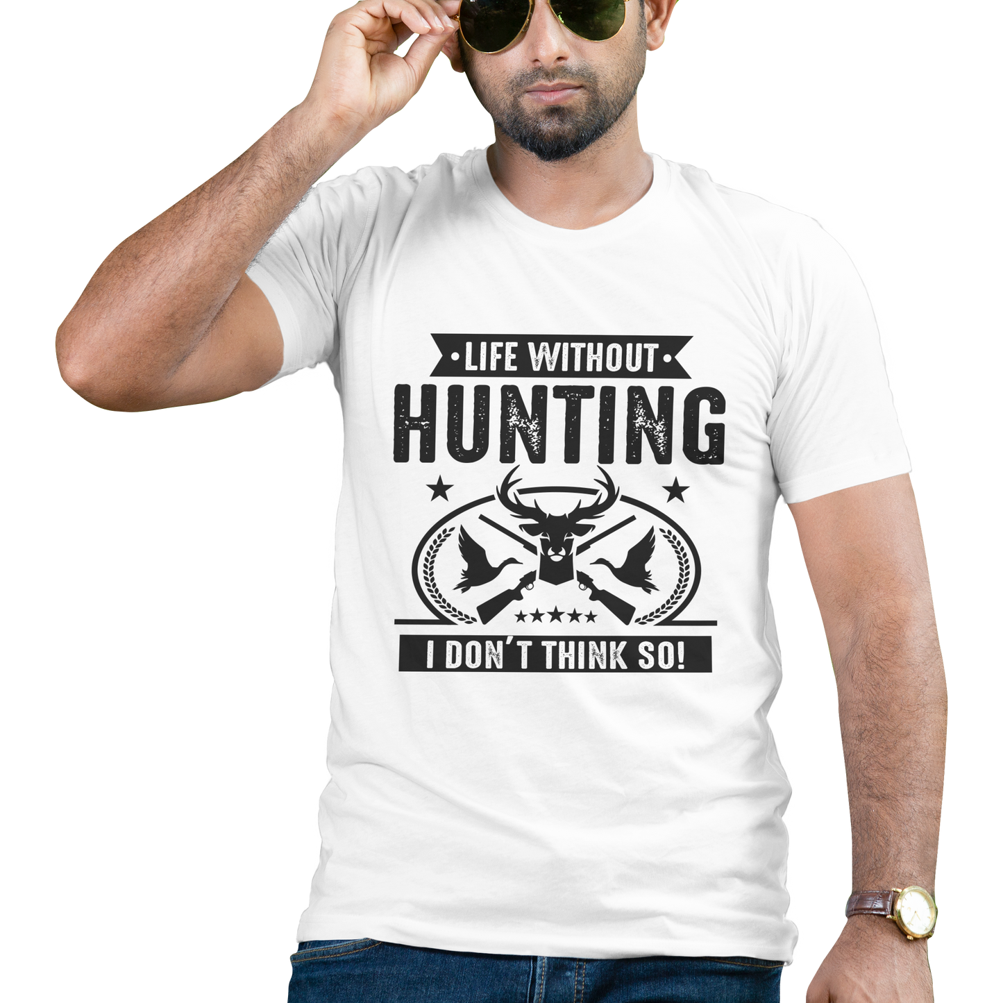 Life without hunting i dont think so t-shirt - Premium t-shirt from MyDesigns - Just $19.95! Shop now at Lees Krazy Teez