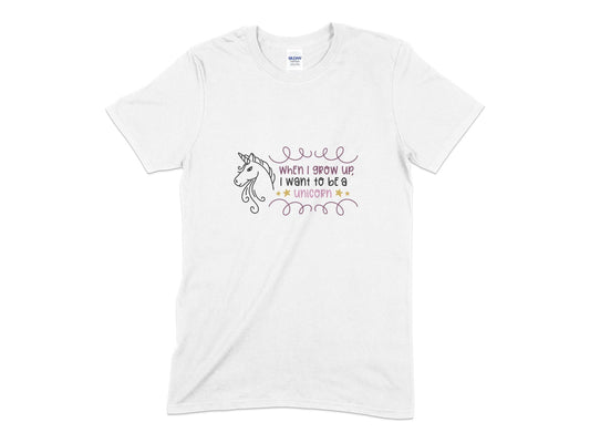 When i grow up i want to be a unicorn t-shirt - Premium t-shirt from MyDesigns - Just $19.95! Shop now at Lees Krazy Teez