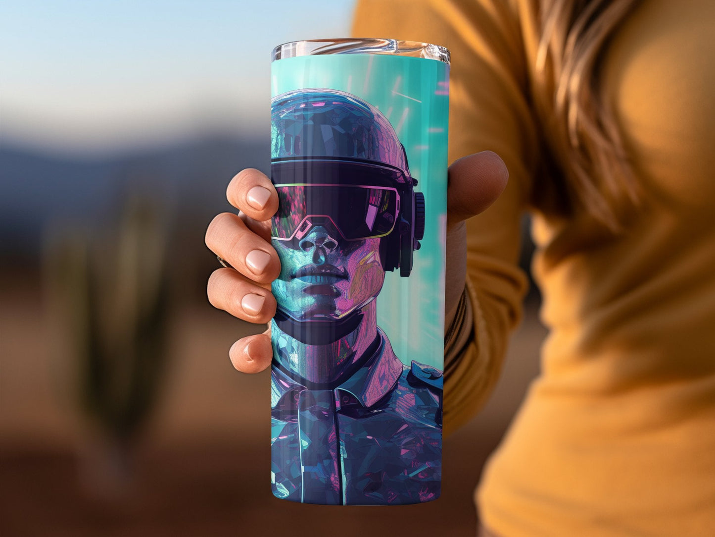 3d splash art military soldier 20oz skinny tumbler - Premium tumbler from MyDesigns - Just $29.95! Shop now at Lees Krazy Teez