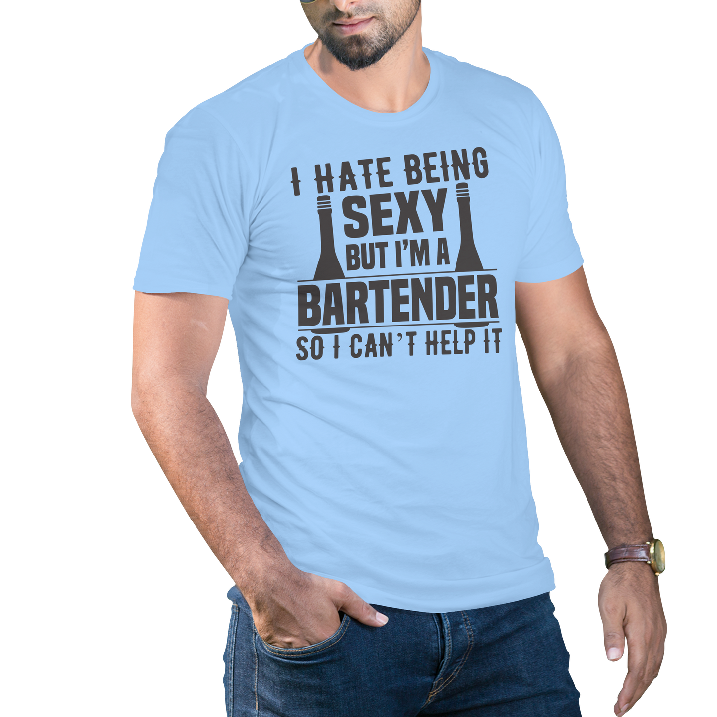 I hate being sexy but I'm a bartender t-shirt - Premium t-shirt from Lees Krazy Teez - Just $16.95! Shop now at Lees Krazy Teez