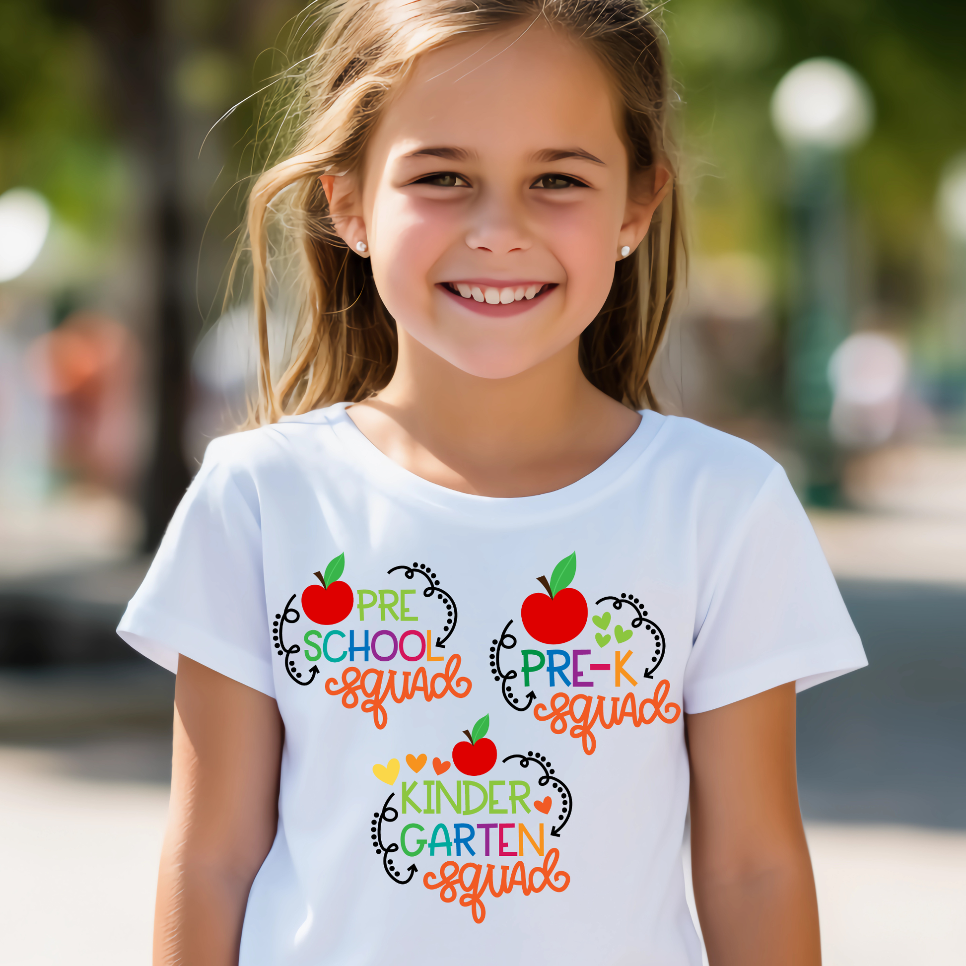 Pre school pre k and kindergarten squad Youth girls t-shirt - Premium  from MyDesigns - Just $19.95! Shop now at Lees Krazy Teez