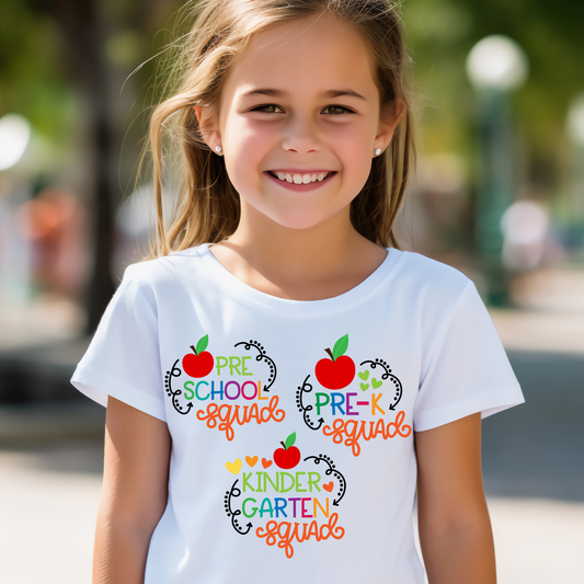 Pre school pre k and kindergarten squad Youth girls t-shirt - Premium  from MyDesigns - Just $19.95! Shop now at Lees Krazy Teez