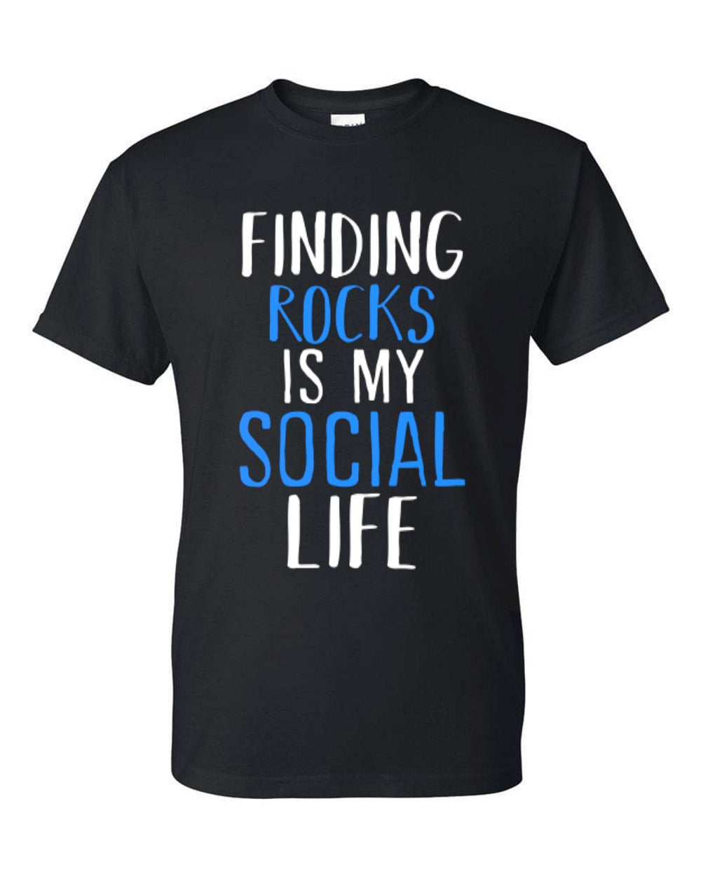 Finding rocks is my social life Men's t-shirt - Premium t-shirt from MyDesigns - Just $19.95! Shop now at Lees Krazy Teez