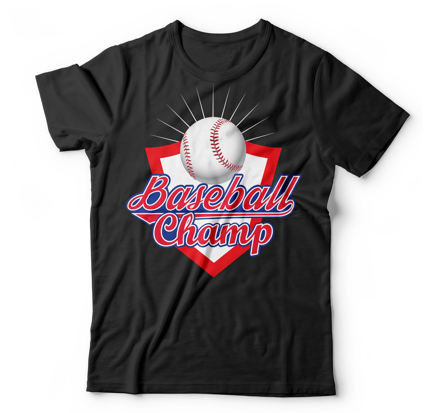 Baseball champ sports Mens Women's Unisex t-shirt - Premium t-shirt from MyDesigns - Just $19.95! Shop now at Lees Krazy Teez